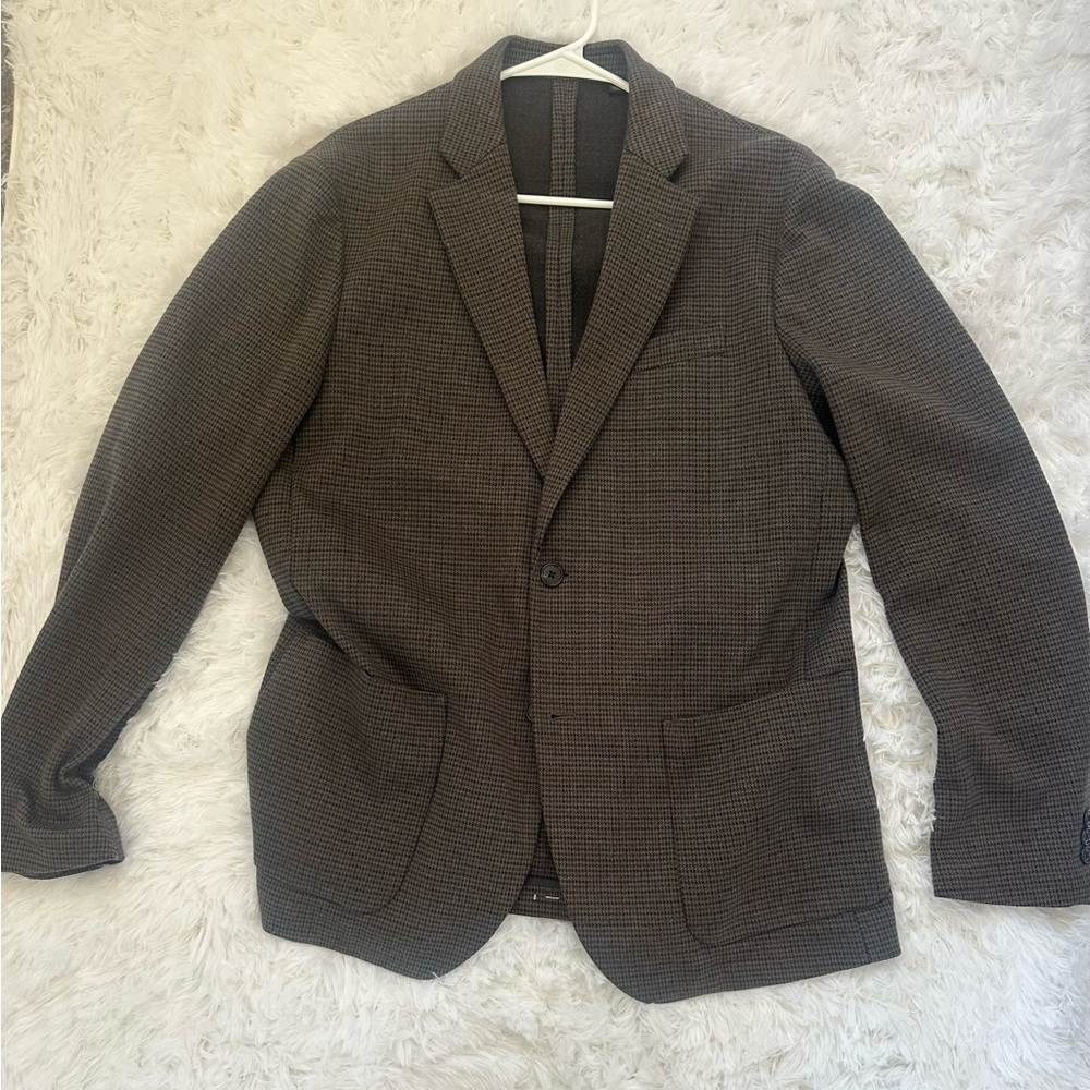 Uniqlo Dark Brown Textured Blazer - Picture 2 of 5